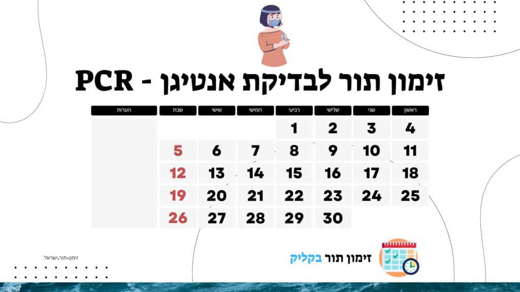 זימון תור לבדיקת אנטיגן