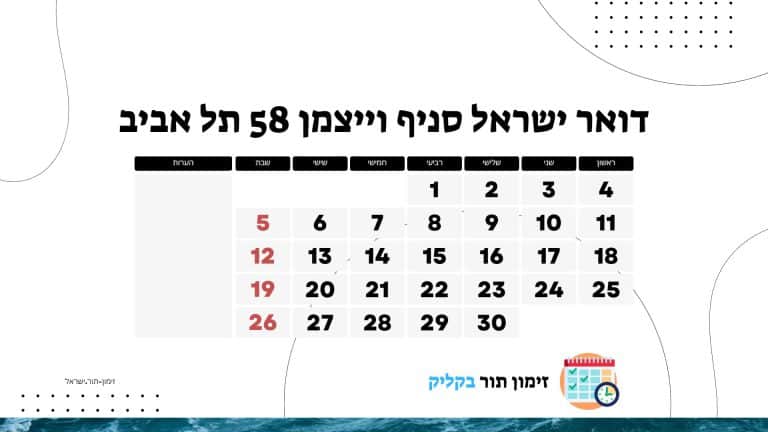 דואר ישראל סניף וייצמן 58 תל אביב
